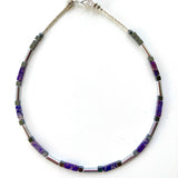 Art Deco inspired Purple Gemstone Necklace - 25125N