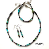 Turquoise Art Deco inspired Gemstone Necklace - 25123N
