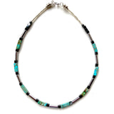 Turquoise Art Deco inspired Gemstone Necklace - 25123N