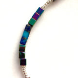 Tubular Blue Gemstone Necklace - 24115N