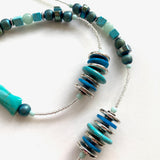Long Turquoise Gemstone Necklace - 23122N