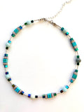 Turquoise and Aqua Gemstone Necklace - 24106N