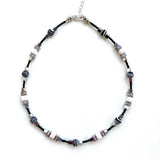 Black and White Gemstone Necklace - 25102N