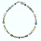 Rose Gold and Grey Hematite and Crystal Necklace - 23118N