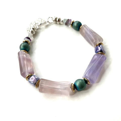 Twisted Fluorite & Gemstone Bracelet - 24116BR