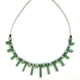 Aventurine Fan Necklace - 25115N