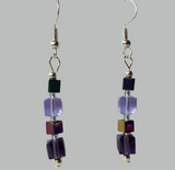 Purple/Lilac Cube Earrings - 23105ER