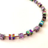 Lilac Ceramic, Crystal & Gemstone Bracelet - 25114BR