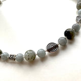 Labradorite Necklace with a Celtic Twist - 25110N
