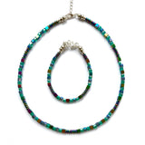 Sea Green Crystal & Gemstone Bracelet -26104BR