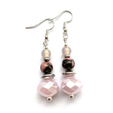 Pink Gemstone & Crystal Earrings - 26106ER