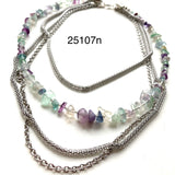 Multi-Chain and Fluorite Necklace - 25107N