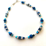 Dark Blue Gemstone Necklace - 24104N