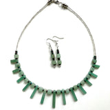 Aventurine Fan Necklace - 25115N
