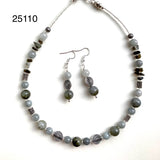 Labradorite Earrings with a Celtic Twist - 25110ER
