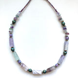 Twisted Fluorite and Gemstone Necklace - 24116N