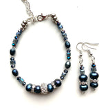 Nave Blue Freshwater Pearl Earrings = 26109ER