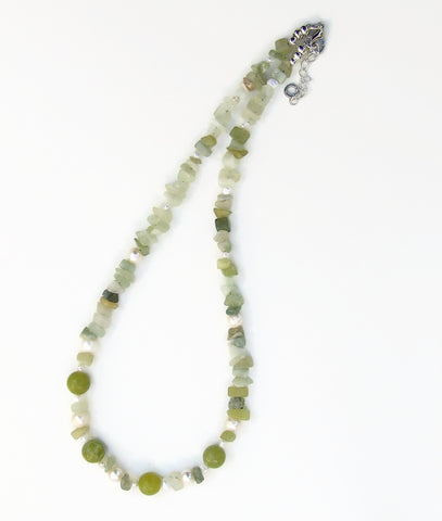 Jade and Pearl Necklace - 20114N