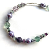 Fluorite and Pearl Gemstone Necklace - 22129N