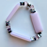 Long Pink Gemstone Necklace - 23102N