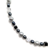 Peacock-Blue Freshwater Pearl Necklace - 22134N