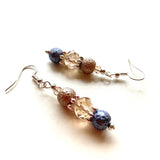 Crystal and Textured Pearl Earrings 19228ER